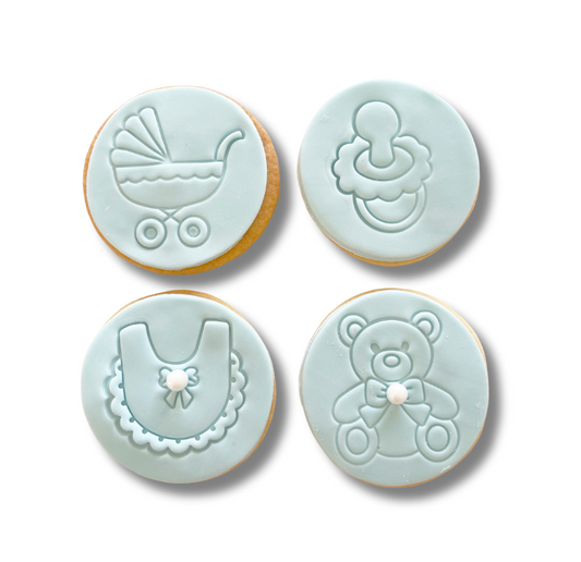 Blue Assorted Baby Shower Cookies